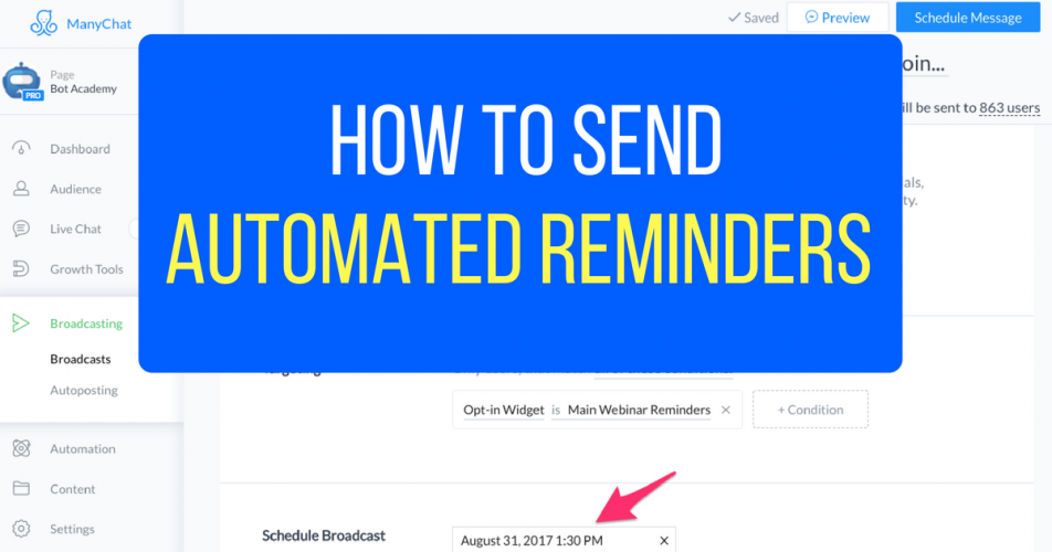 How To Send Automated Reminders Through Facebook Messenger
