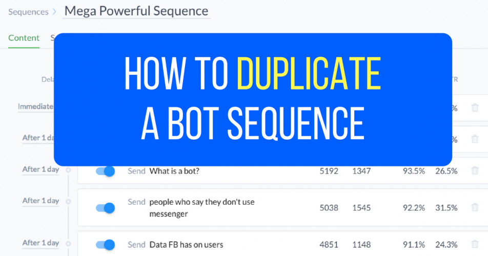 How to Duplicate A Bot Sequence In 57 Seconds