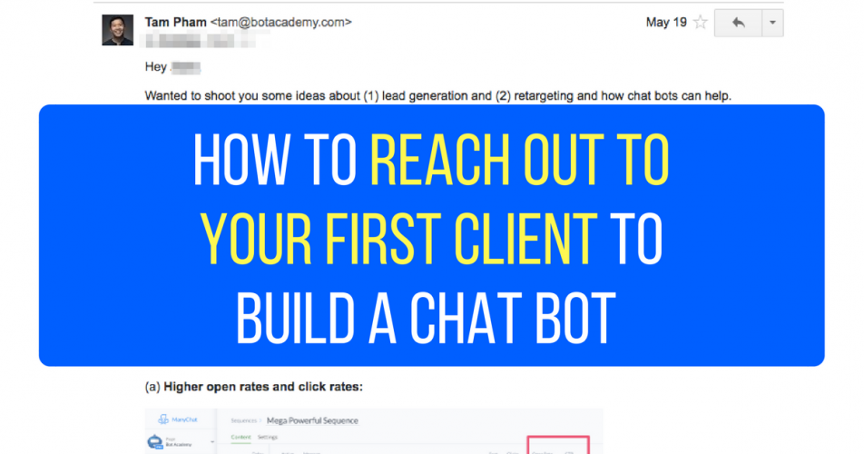 How to Reach Out To Your First Client To Build a Chatbot (with exact email scripts)